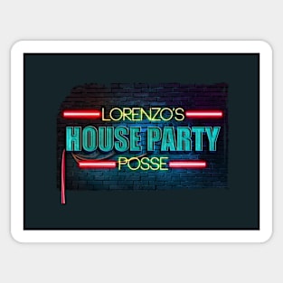 Lorenzo's House Party South Beach Neon Sticker